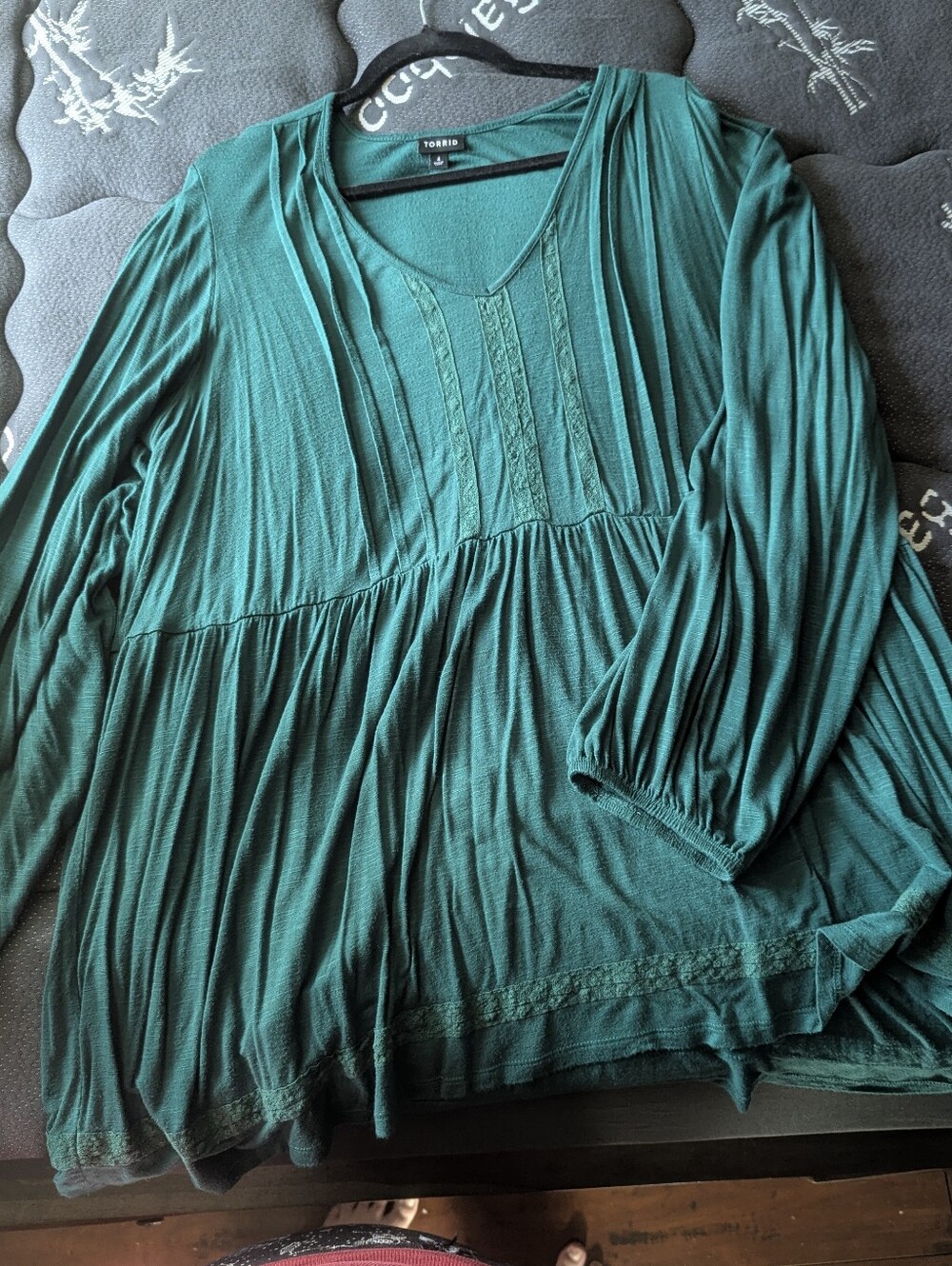 torrid Teal Green Peasant Tunic Top